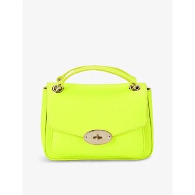 Mulberry Darley Mini Leather Shoulder Bag In Neon Yellow ModeSens