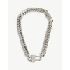 GIVENCHY WOMENS 040-SILVERY G-CHAIN LOGO-ENGRAVED BRASS CHAIN NECKLACE 1,R03776702
