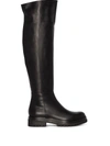 Gianvito Rossi Quinn Leather Over-the-knee Boots In Black