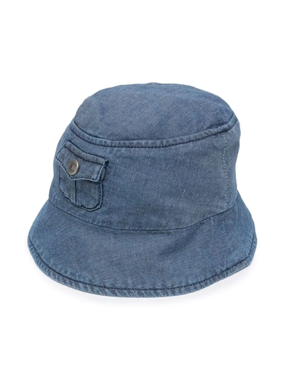 Tartine Et Chocolat Babies' Denim Bucket Hat In Blue
