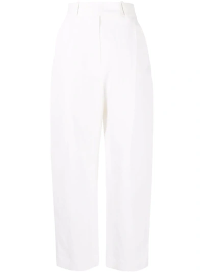 Totême High-waisted Straight-leg Trousers In Neutrals