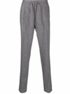 Brunello Cucinelli Pleated Drawstring Trousers In Grey