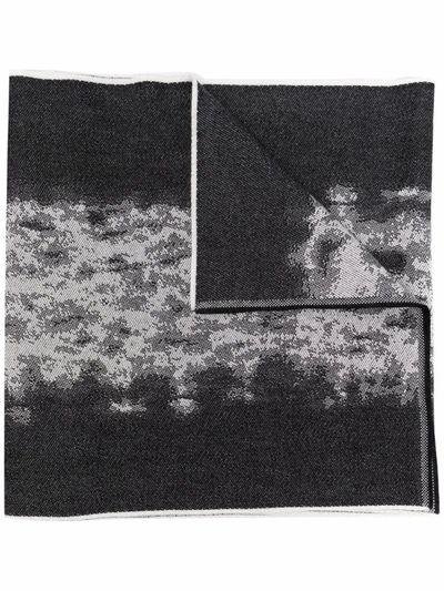 Givenchy Abstract-jacquard Scarf In Black