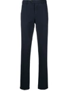 Brunello Cucinelli Mid-rise Slim Fit Chinos In Blue In Blue