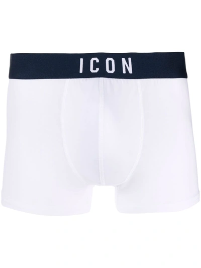 Dsquared2 Icon Waistband Boxer Briefs In White