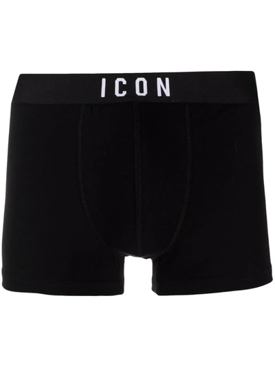 Dsquared2 Icon 裤腰四角裤 In Black