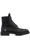 Philipp Plein The Hunter Nabuk Boots In Schwarz