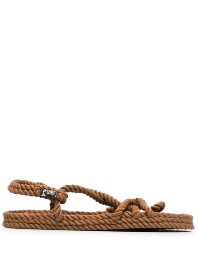 Nomadic State Of Mind Rope-detail Strappy Sandals In Brown