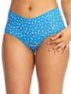 Hanky Panky Cross-dyed Leopard Retro V-kini In Laguna Blue