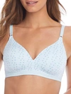 Warner's Cloud 9 Wire-free T-shirt Bra In Katie Dot,blue