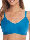 Warner's Easy Does It  Wire-free Bra In Blue