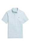 Vineyard Vines Hamilton Striped Sankaty Classic Fit Polo Shirt In Ocean