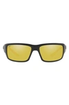 Costa Del Mar 59mm Wraparound Sunglasses In Rubber Black