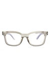 Aimee Kestenberg Bleeker 50mm Rectangle Blue Light Blocking Glasses In Crystal Grey/ Clear