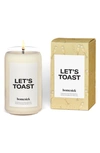 Homesick Let's Toast Candle In White