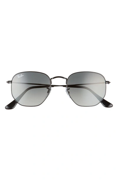 Ray Ban 51mm Gradient Aviator Sunglasses In Black/ Grey Gradient