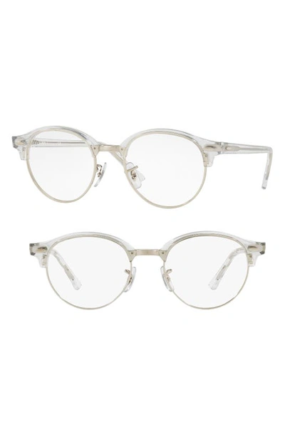 Ray Ban 47mm Optical Glasses In White