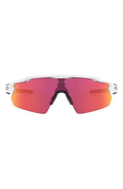 Oakley Radar Ev Pitch 138mm Prizm™ Shield Sunglasses In White/ Purple Pink