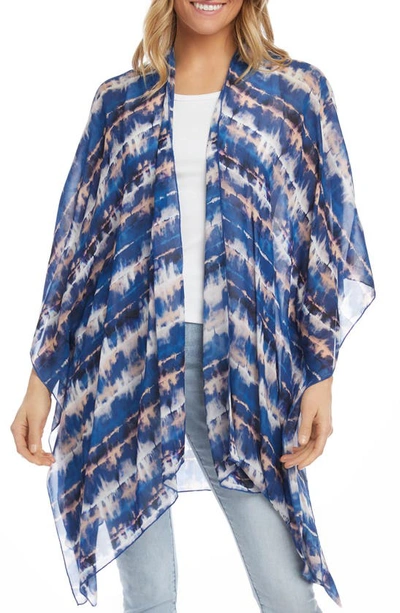 Karen Kane Tie Dye Open Front Jacket In T/ D