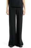 The Row Rebecca Flared Ribbed Linen Pants In Black