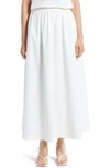 The Row Lili Pleated Cotton-poplin Maxi Skirt In Optic White