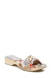 Veronica Beard Davina Floral-print Slide Sandals In White Floral