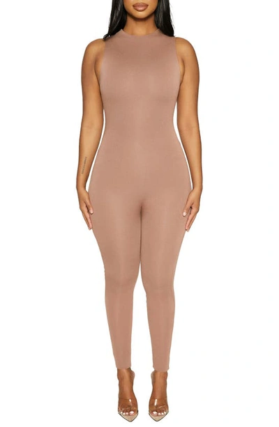 Naked Wardrobe The Nw Sleeveless Jumpsuit In Coco