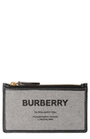 BURBERRY SOMERSET CANVAS & LEATHER CARD CASE,8041837