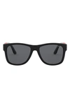 Polo Ralph Lauren 54mm Rectangular Sunglasses In Black