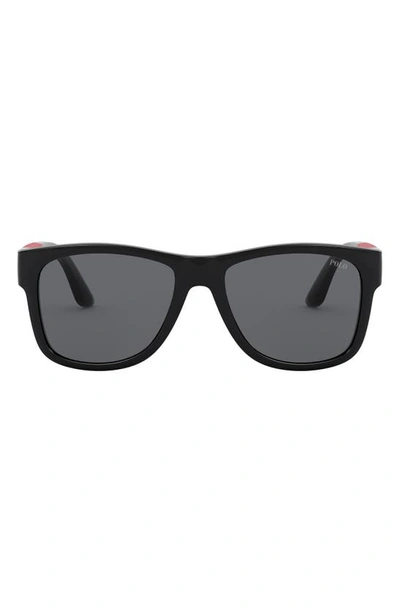 Polo Ralph Lauren 54mm Rectangular Sunglasses In Black