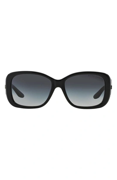 Polo Ralph Lauren 55mm Gradient Square Sunglasses In Black