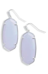 Kendra Scott Faceted Elle Drop Earrings In Bright Slvr Matte Lilac Glas