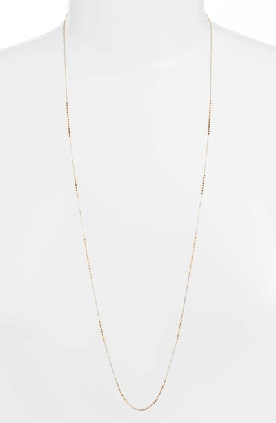 Poppy Finch Shimmer Beaded Long Strand Necklace In 18kyg