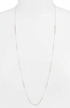 Poppy Finch Shimmer Beaded Long Strand Necklace In 18kwg