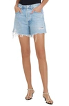 Agolde Dee Super High Waist Cutoff Denim Shorts In Swapmeet