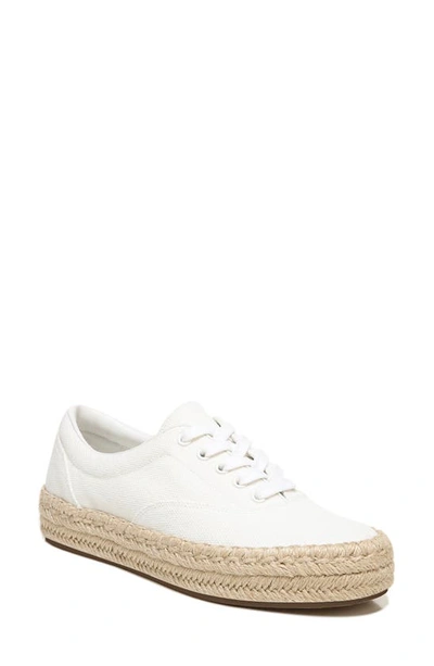 Vince Upton Cotton Canvas Slip-on Sneakers In Optic White