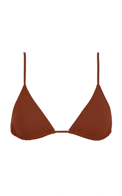 Eres Mouna Essentials Triangle Bikini Top In Brown