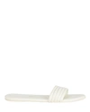 Tkees Serna Leather Flat Slide Sandals In White