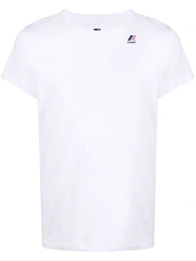 Kway Logo Crew-neck T-shirt In Weiss