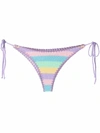 Mc2 Saint Barth Multicolour Marielle Striped Crochet Bikini Briefs In Multicolor