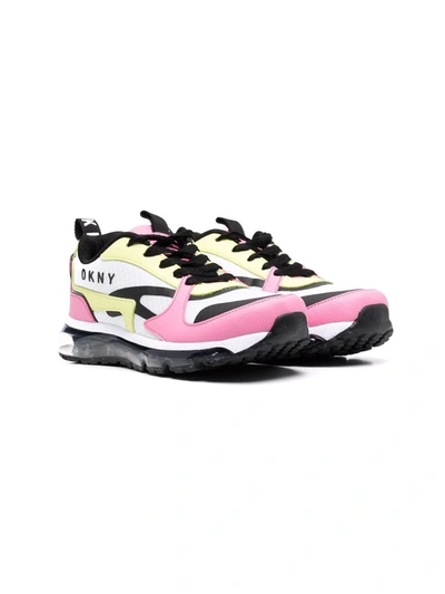 Dkny Kids' Colour-block Chunky Trainers In Pink