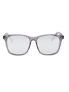 Saint Laurent Men's 57mm Square Sunglasses In Transparent