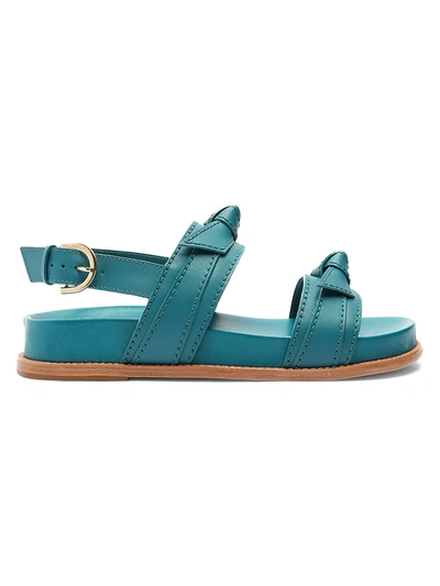 Alexandre Birman Clarita Leather Sport Sandals In Blue