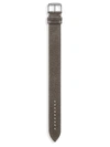 Tom Ford Pebble Grain Leather Watch Strap In Grey