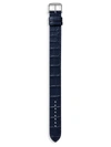 Tom Ford Alligator Leather Watch Strap In Navy