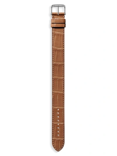 Tom Ford Alligator Leather Watch Strap In Beige