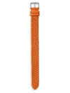 Tom Ford Braid Leather Watch Strap In Orange