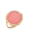Ginette Ny French Kiss 18k Rose Gold Disc Ring