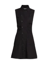 Derek Lam 10 Crosby Women's Satina Cotton Fit-&-flare Shirtdress In Black