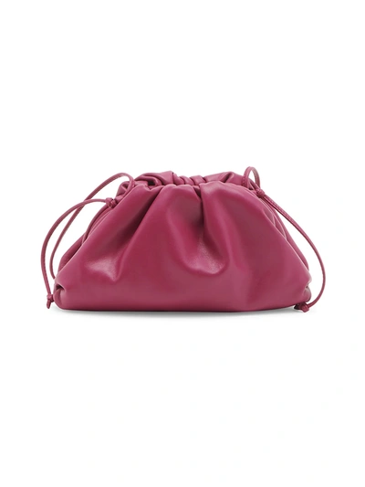 Bottega Veneta Mini The Pouch Leather Clutch In Cinnabar Gold